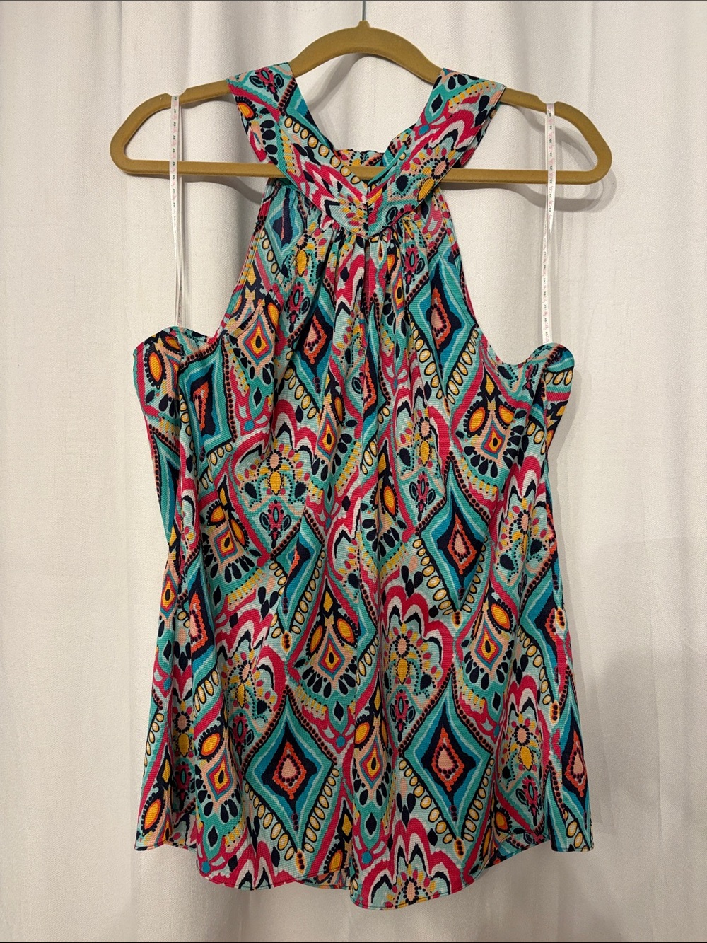 Lilly Pulitzer Turquoise Pink Orange Multicolor High Neck Camisole